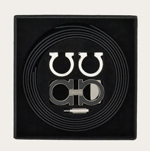 Load image into Gallery viewer, Reversible and adjustable Gancini belt with Switch buckle