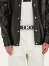 Load image into Gallery viewer, Reversible and Adjustable Gancini Belt Grigio