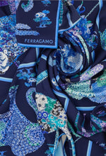Load image into Gallery viewer, Patchwork print silk scarf