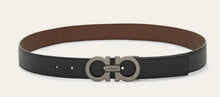 Load image into Gallery viewer, Reversible and adjustable Gancini belt