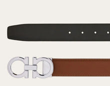 Load image into Gallery viewer, Reversible and adjustable Gancini belt