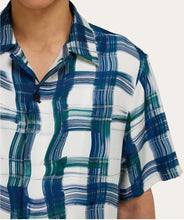 Load image into Gallery viewer, Brushstroke check organic twill shirt