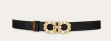 Load image into Gallery viewer, Reversible and adjustable belt with shaped Gancini