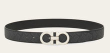 Load image into Gallery viewer, Reversible and Adjustable Gancini Belt Grigio