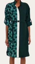 Load image into Gallery viewer, Shirt dress with contrasting prints