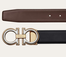 Load image into Gallery viewer, Reversible and adjustable Gancini belt