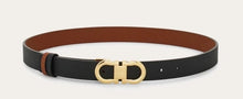 Load image into Gallery viewer, Reversible and adjustable Gancini belt