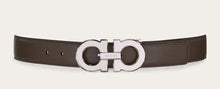 Load image into Gallery viewer, Reversible and Adjustable Gancini Belt Concrete Nero