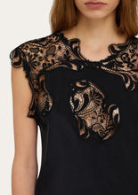 Load image into Gallery viewer, Silk dress with lace detail