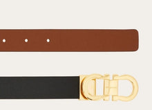 Load image into Gallery viewer, Reversible and adjustable Gancini belt