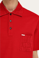 Load image into Gallery viewer, V-neck polo with jacquard pocket detail