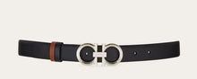 Load image into Gallery viewer, Reversible and adjustable belt with hammered Gancini