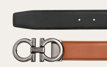 Load image into Gallery viewer, Reversible and adjustable Gancini belt