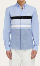 Load image into Gallery viewer, Stripped patched LS shirt
