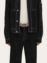 Load image into Gallery viewer, Reversible and adjustable Gancini belt