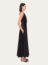 Load image into Gallery viewer, Longline Cady Viscose Dress in Black