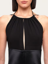 Load image into Gallery viewer, Longline Cady Viscose Dress in Black