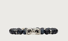 Load image into Gallery viewer, Elasticated bracelet with Gancini - size 19 Blue
