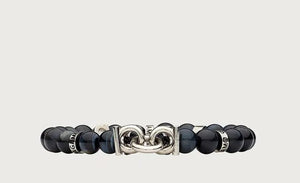Elasticated bracelet with Gancini - size 19 Blue
