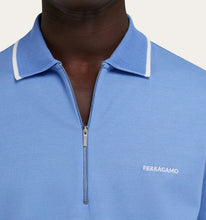 Load image into Gallery viewer, Cotton polo shirt with zip closure
