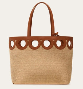 Gancini outline tote bag (L)
