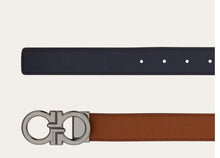 Load image into Gallery viewer, Reversible and adjustable Gancini belt
