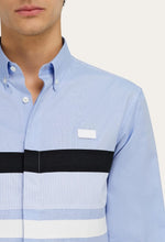 Load image into Gallery viewer, Stripped patched LS shirt
