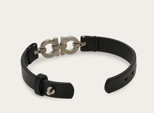 Double Gancini Bracelet Nero