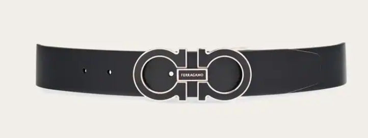 Reversible and Adjustable Gancini Belt Barolo