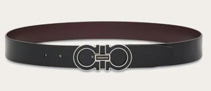 Reversible and Adjustable Gancini Belt Barolo