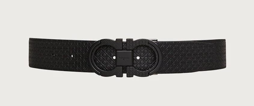 Reversible and adjustable Gancini belt