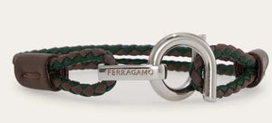 Gancini Bracelet -Green/clay
