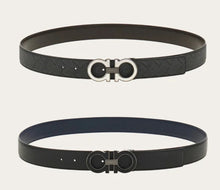 Load image into Gallery viewer, Reversible and adjustable Gancini belt with Switch buckle

