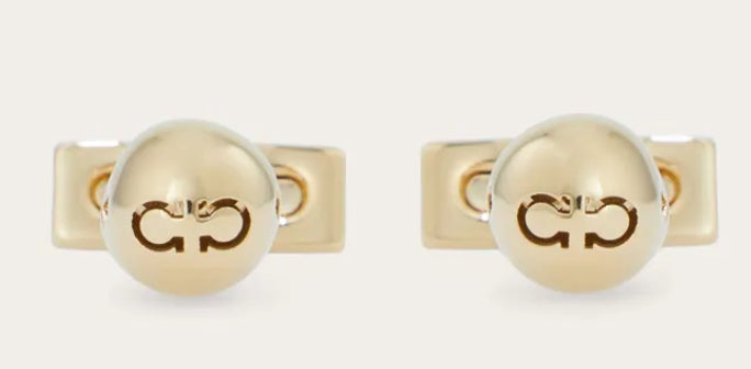 Gancini Ball Cufflinks Gold