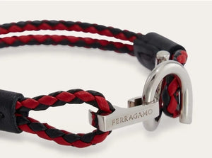 Gancini Bracelet - Black/red