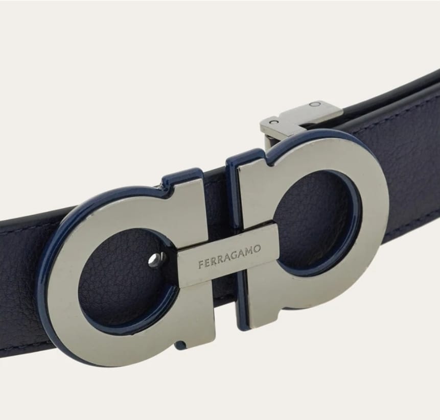 Reversible and adjustable belt Gancini