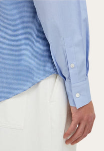 Stripped patched LS shirt