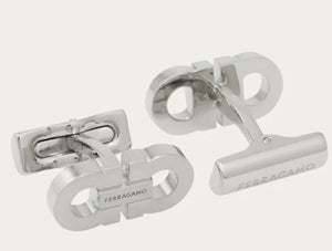 Double Gancini Cufflink Silver