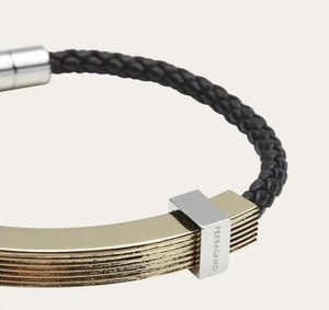 Braided bracelet with band - (L)