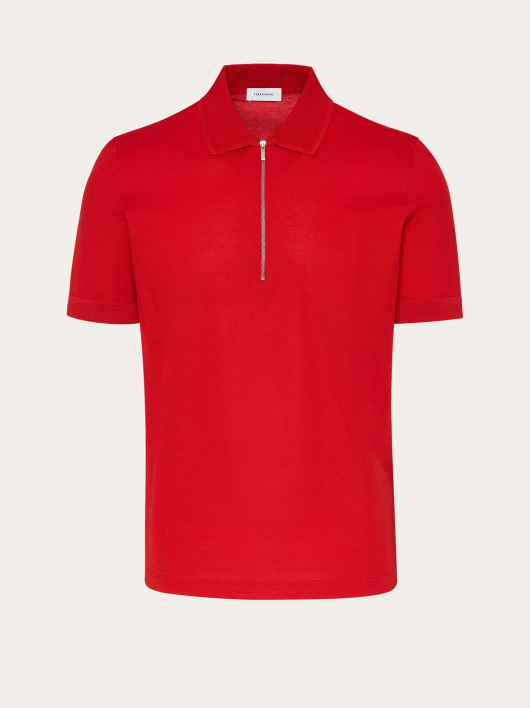 Polo with zip collar