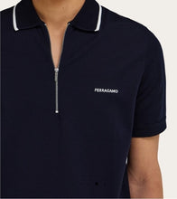 Load image into Gallery viewer, Cotton polo shirt with zip closure
