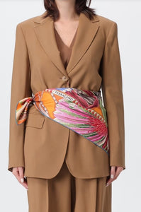 Giadafly print silk scarf