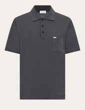 Load image into Gallery viewer, V-neck polo with jacquard pocket detail
