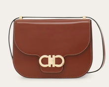 Load image into Gallery viewer, Double Gancini North-South crossbody bag
