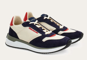 Low cut sneakers in White/Navy/Red (Pre-sale)