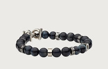 Load image into Gallery viewer, Elasticated bracelet with Gancini - size 19 Blue
