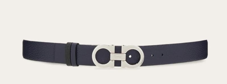 Reversible and adjustable Gancini belt