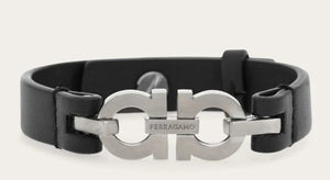 Double Gancini Bracelet Nero