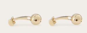 Gancini Ball Cufflinks Gold
