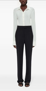High-rise tapered-leg trousers